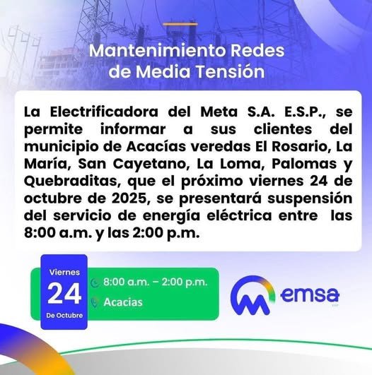 Atención usuarios rurales de la EMSA en Acacías. La Electrificadora del Meta