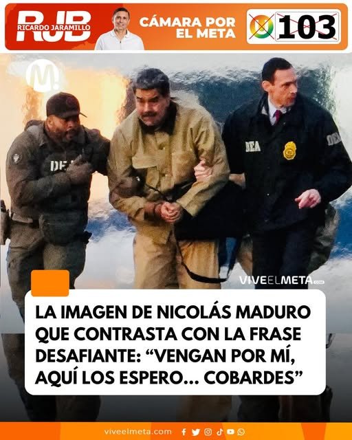 El presidente venezolano capturado, Nicolás Maduro, fue visto este lunes al llegar