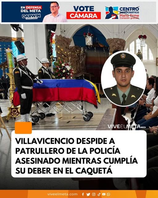 El uniformado murió tras un ataque armado ocurrido en Cartagena del Chairá,