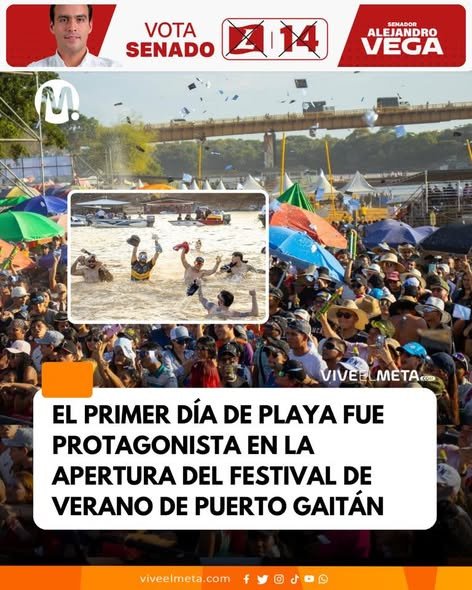 La playa del río Manacacías vivió su primer día de Festival de