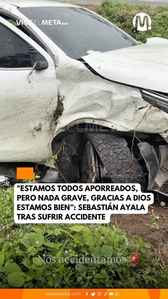 El cantante de música popular Sebastián Ayala, sufrió un accidente de tránsito
