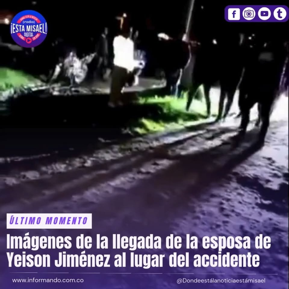 Imágenes de la llegada de la esposa de Yeison Jiménez al lugar