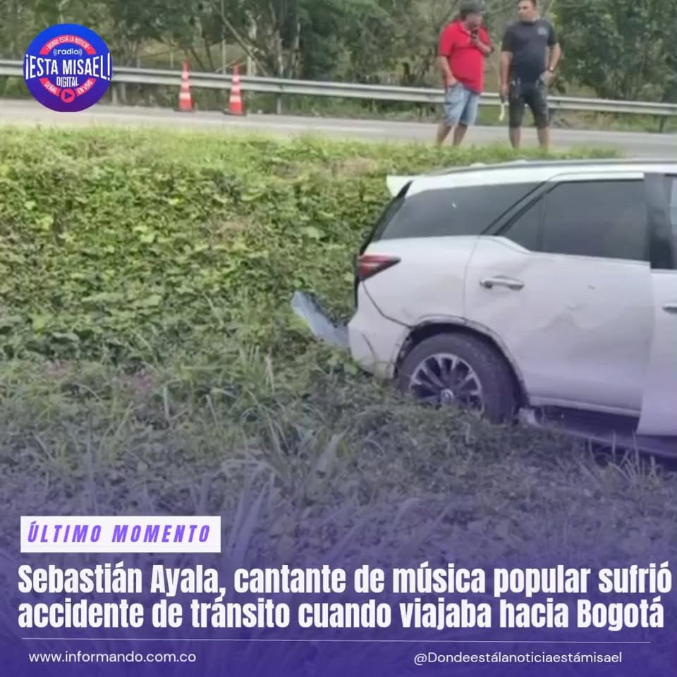 Sebastián Ayala, cantante de música popular sufrió accidente de tránsito cuando viajaba