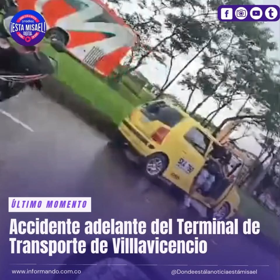 Accidente adelante del Terminal de Transporte de Villlavicencio Hace unos minutos se