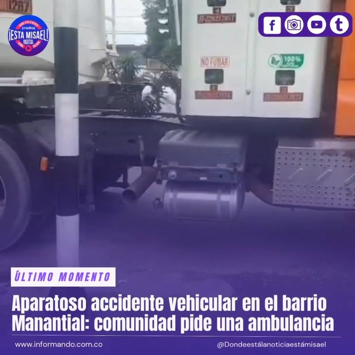 Aparatoso accidente vehicular en el barrio Manantial: comunidad pide una ambulancia. Nuestros