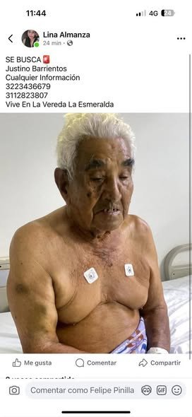 #veredalaesmeraldaacacias Servicios sociales | Adulto mayor reportado como extraviado Las autorid...