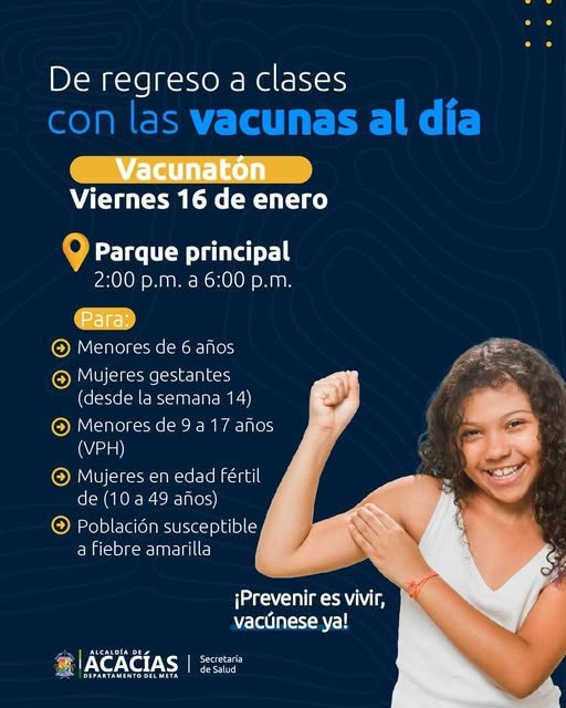 ¡Vacunatón: de regreso a clases con las vacunas al día! Este viernes