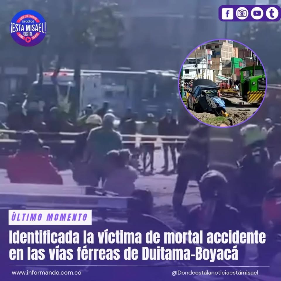 Identificada la víctima de mortal accidente en las vías férreas de Duitama-Boyacá