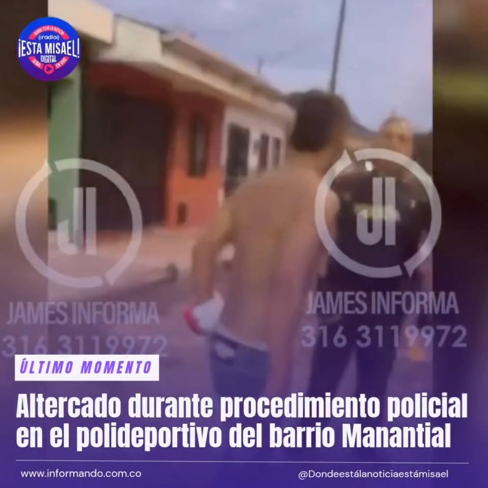 Altercado durante procedimiento policial en el polideportivo del barrio Manantial En horas