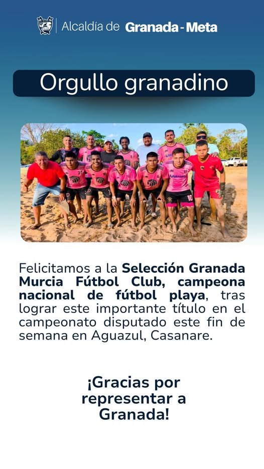 Felicitamos a la Selección Granada Murcia Fútbol Club, campeona de fútbol playa,
