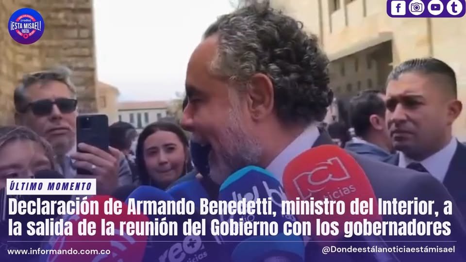 Declaración de Armando Benedetti, ministro del Interior, a la salida de la