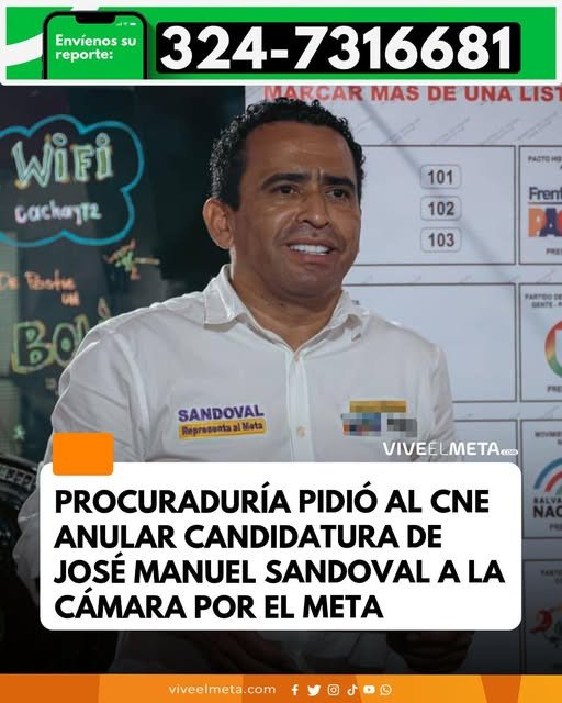 Según el Ministerio Público, la inscripción de Sandoval, más conocido como ‘Manguito