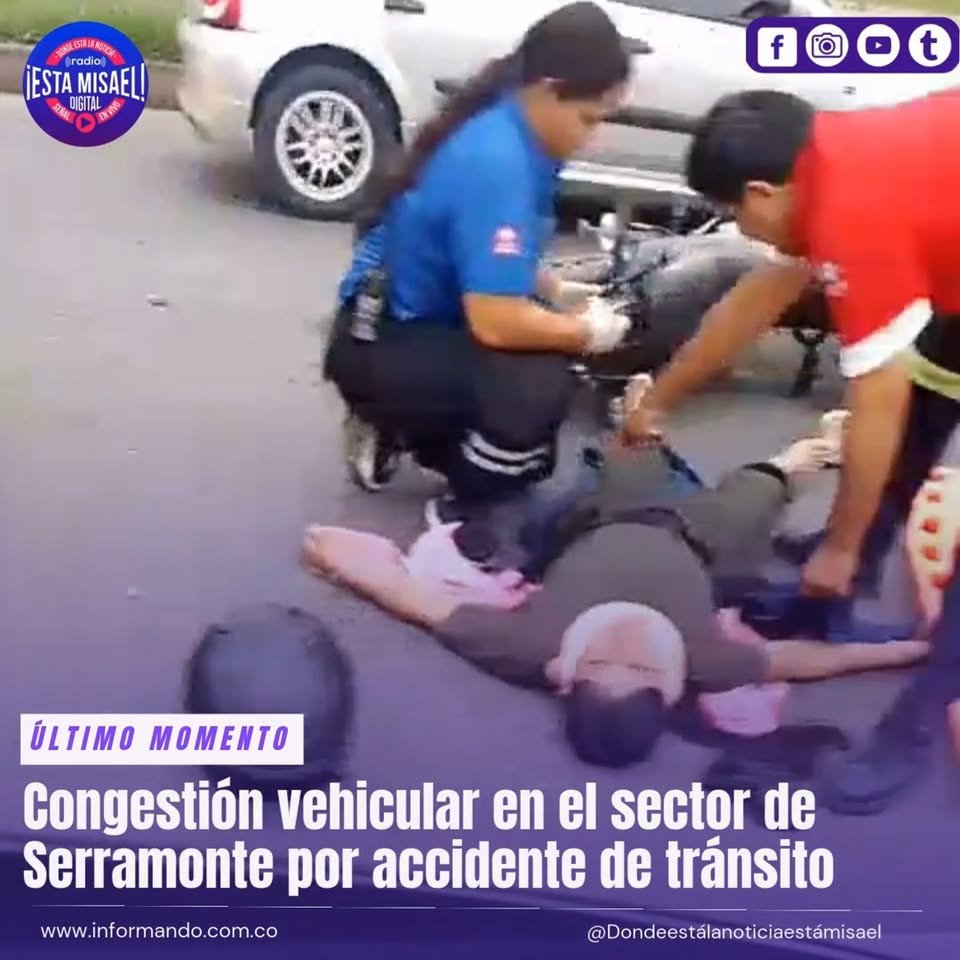 Congestión vehicular en el sector de Serramonte por accidente de tránsito Nos