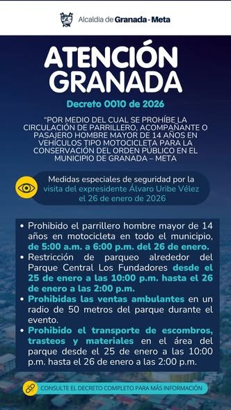 #Atención | Comunidad granadina. La Alcaldía de Granada informa la expedición del