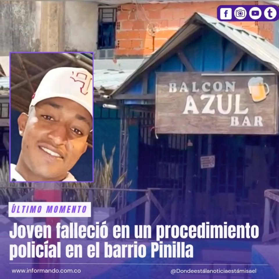 Joven falleció en un procedimiento policíal en el barrio Pinilla Un hombre